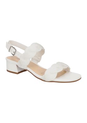 Easy Street Women's Charee Heeled Sandals, White, 8.5N