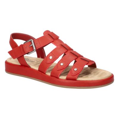 Easy Street Women's Chirp Gladiator Sandals, Red, 6.5N