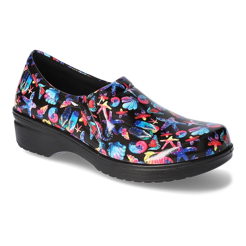 Easy Works by Easy Street Tiffany Women's Slip-Resistant Clogs, Size: 6, Multi Color Lift