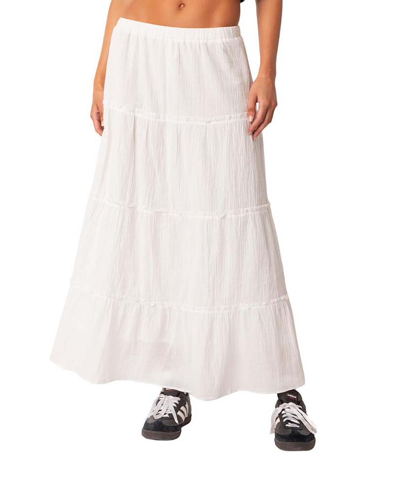 Edikted Charlotte Tiered Maxi Skirt