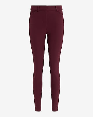 Editor High Waisted Skinny Pant Red Women's 4 Long