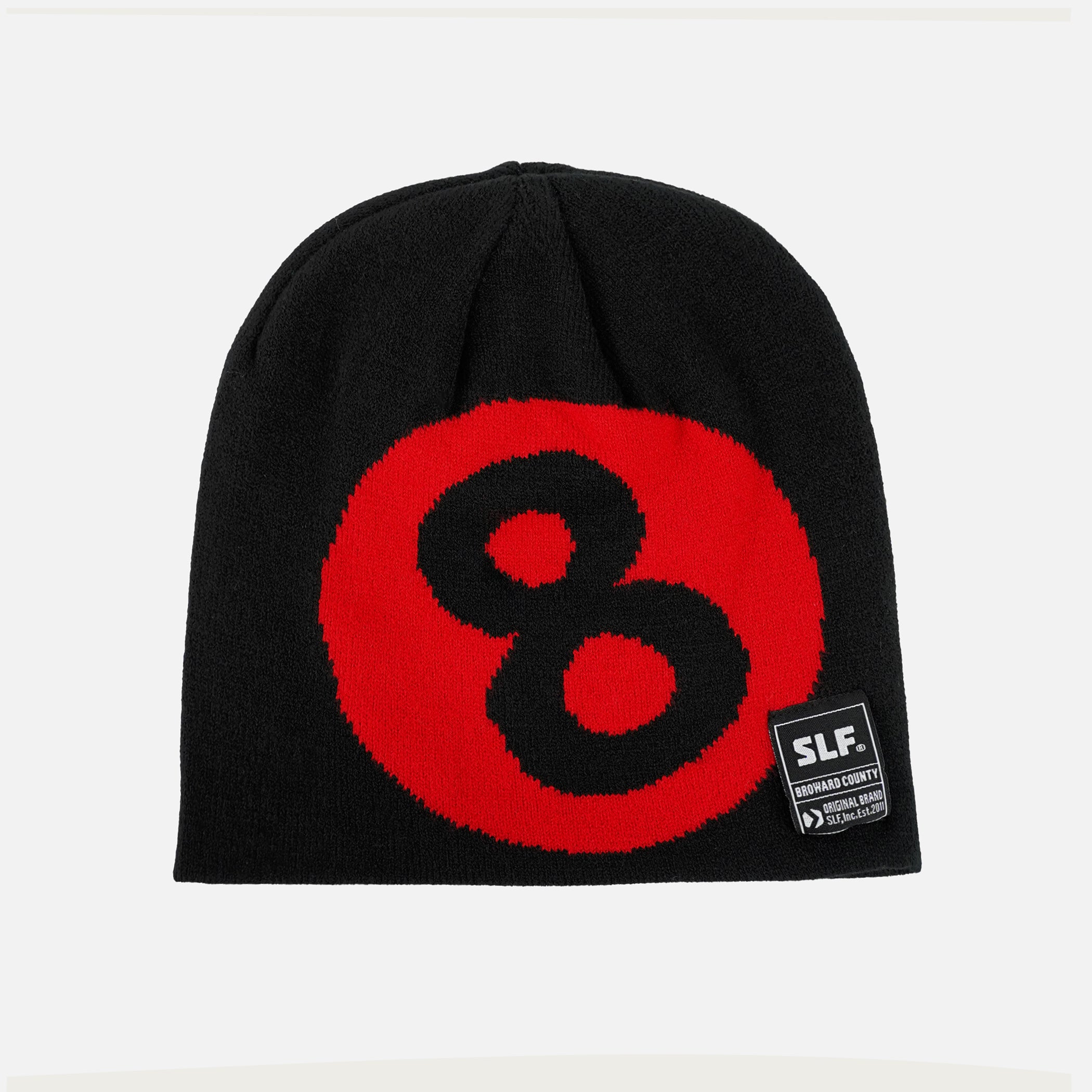 Eightball Black Red Beanie