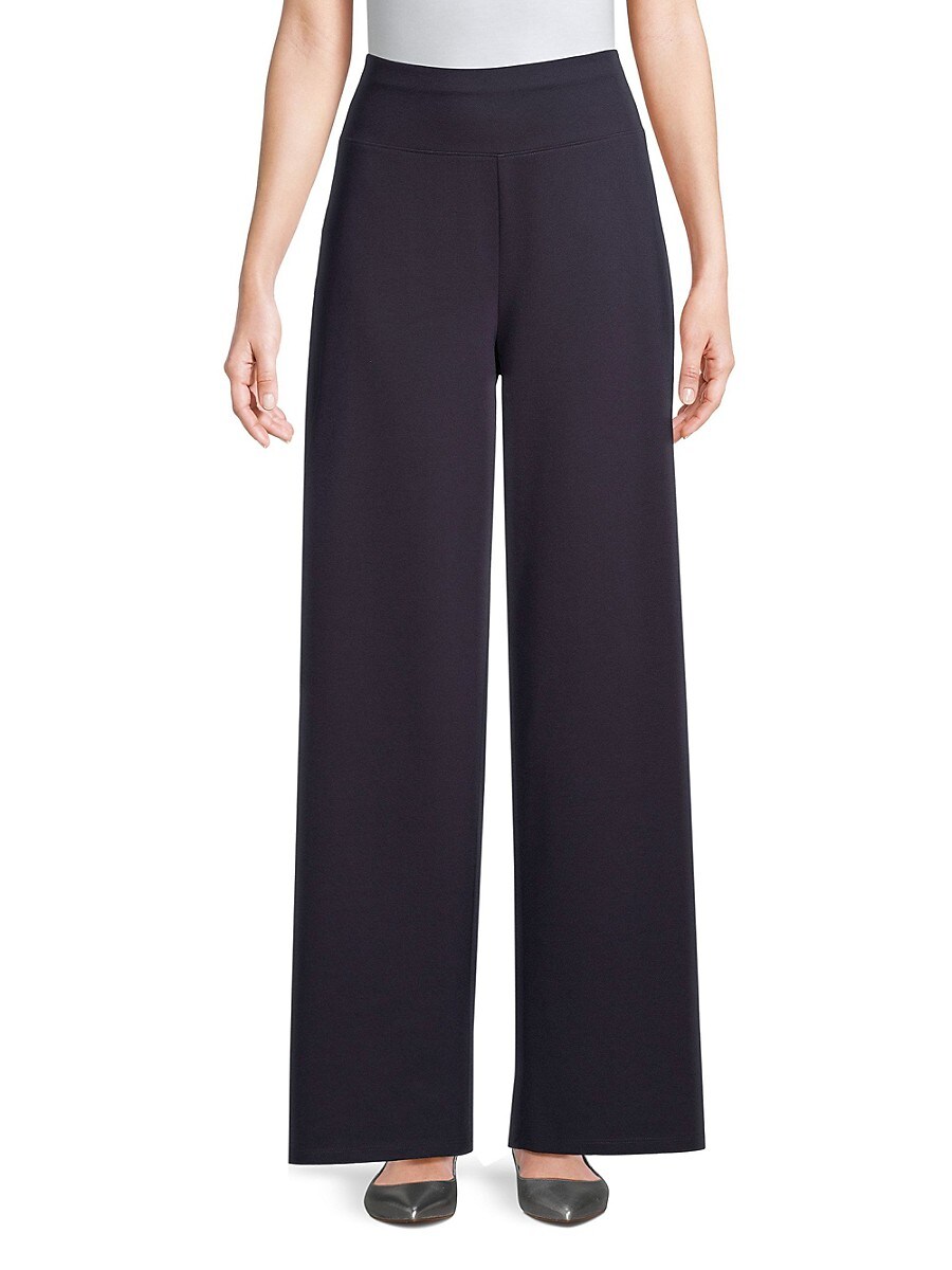 Eileen Fisher Women's High-Waisted Wide-Leg Pants - Blue - Size XL