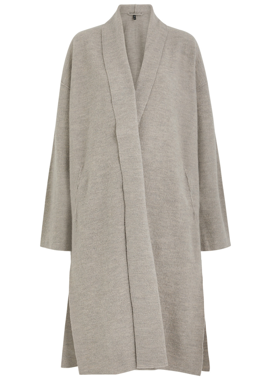 Eileen Fisher Wool Coat - Beige - XS (UK 6-8 / XS) - XS (UK 6-8 /xS)