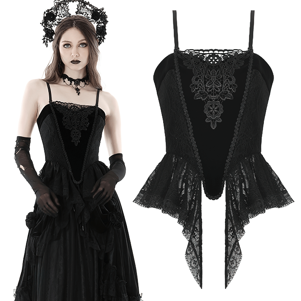 Elegant Black Lace Corset Top for Evening Wear