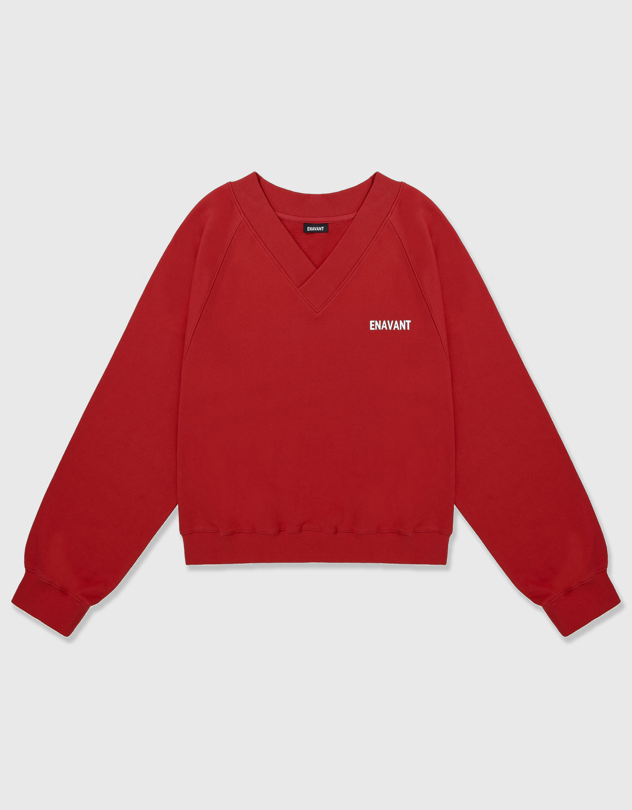 Enavant Dylan V-neck Sweatshirt-red - S