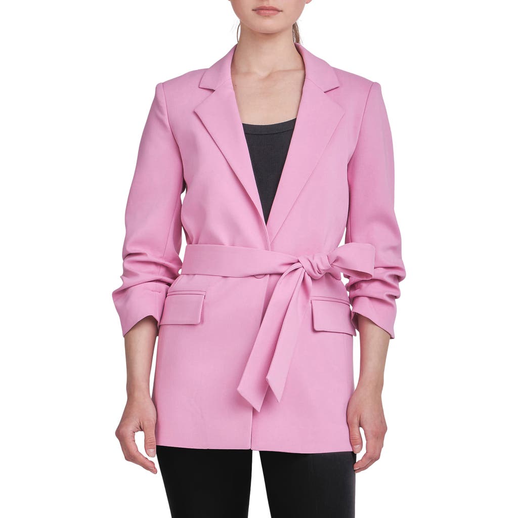 Endless Rose Belted Three-Quarter Sleeve Blazer in Pink at Nordstrom Rack, Size X-Small