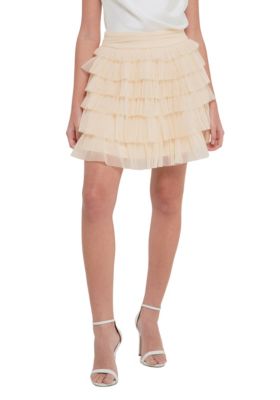 Endless Rose Women's Tulle Tiered Mini Skirt, XS