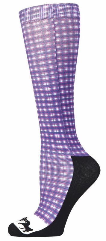 Equine Couture Ladies Amber Padded Boot Sock Plaid