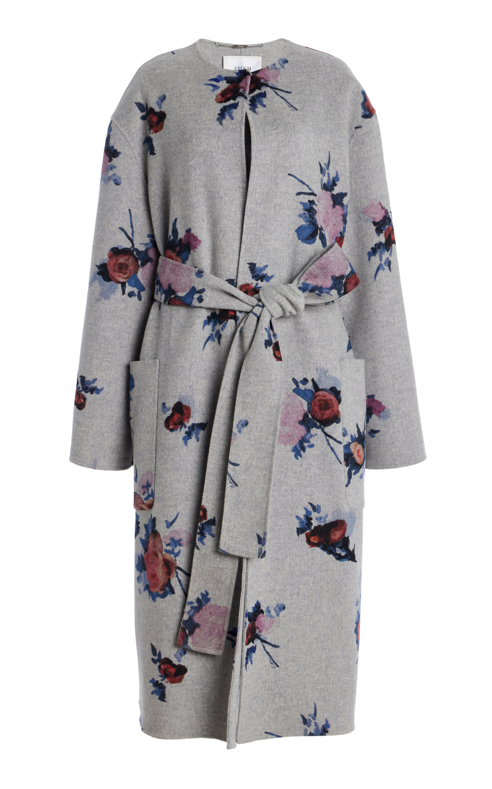 Erdem - Oversized Belted Wool Coat - Grey - UK 4 - Only At Moda Operandi