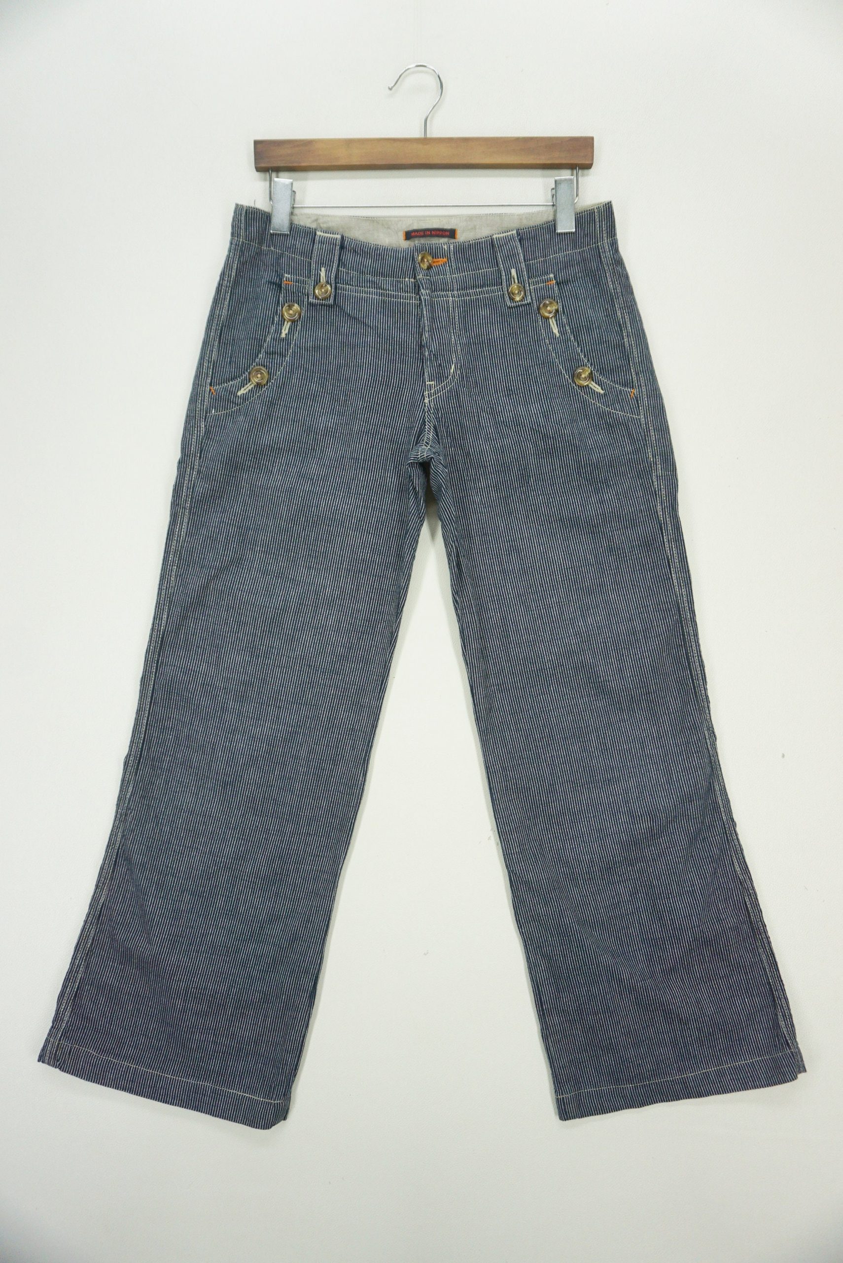 Et Boite Jeans Size L W32xl29 Bootcut Hickory Denim Japanese Workwear Carpenter Pants Lightweight Japan Made