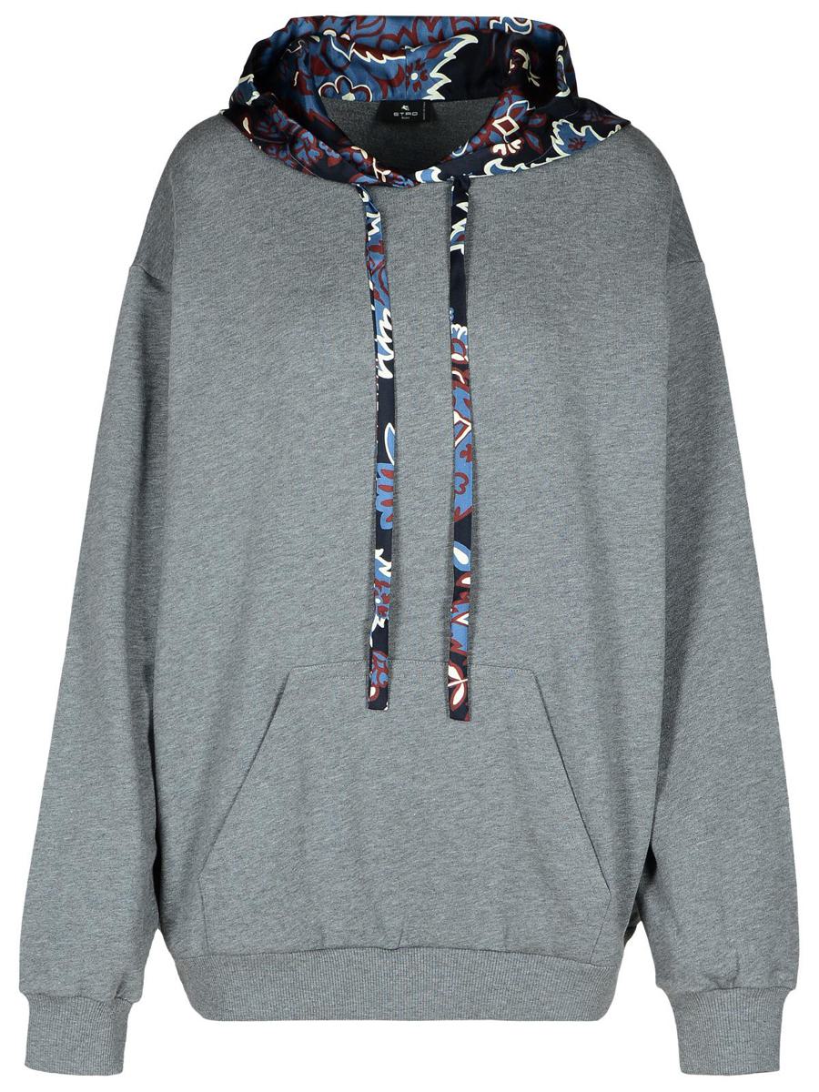 Etro Grey Cotton Blend Sweatshirt