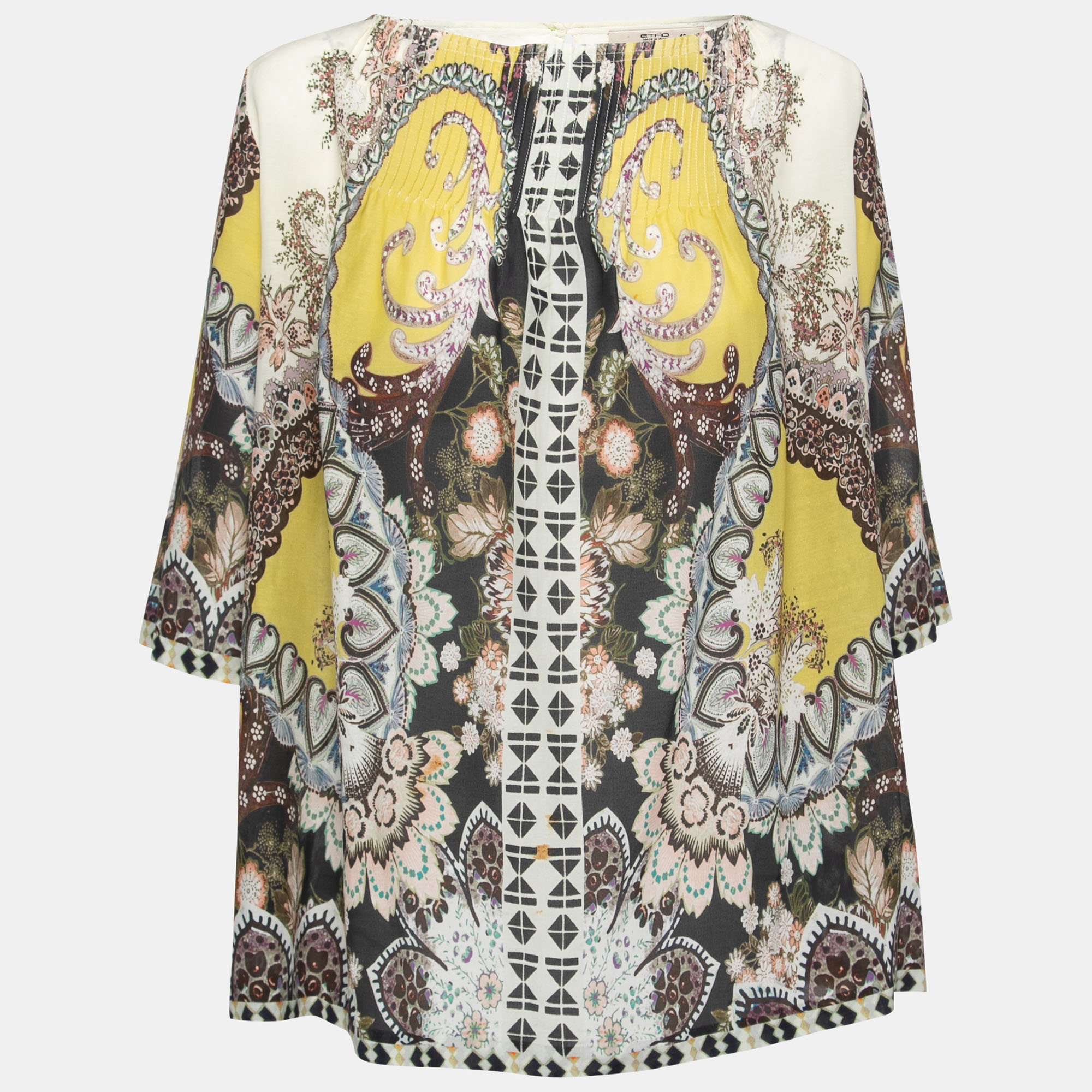 Etro Multicolor Cotton Oversized Blouse M