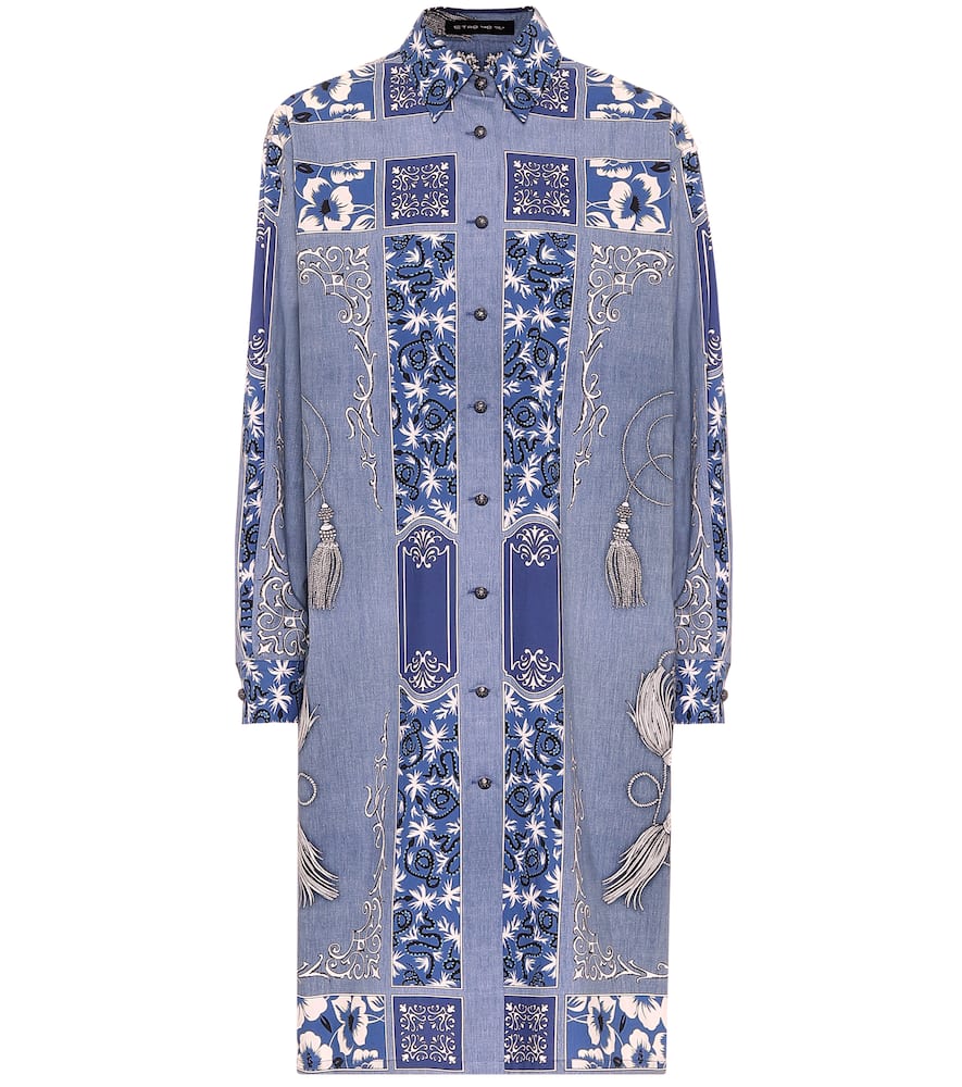 Etro Printed cotton shirt dress