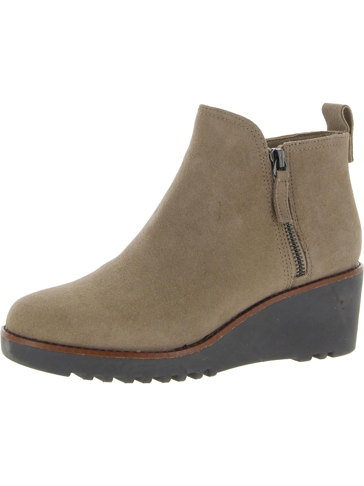 Evolve Womens Suede Platform Ankle Boots