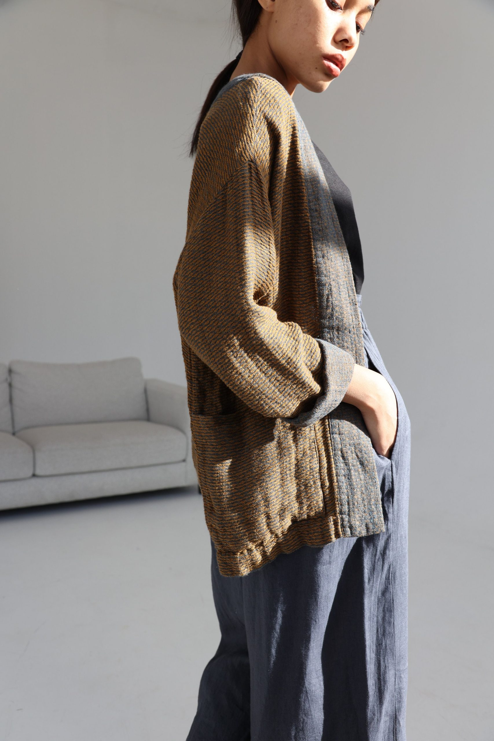 Exclusive Linen Cardigan, Linen Kimono Jacket, Jacket Women, Blazer Tokyo