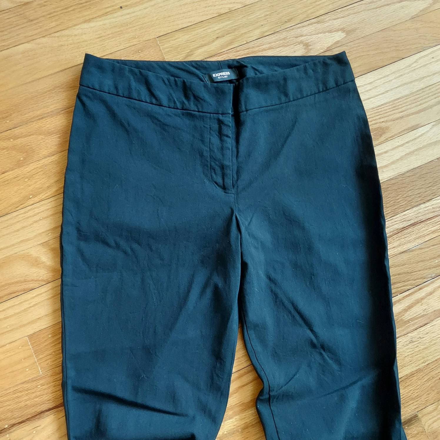 Express Stylist Flares, Zipper Leg Bootcut | Size 8 Regular, Stretch Fit 00S Black, Business Casual Pants Knee To Hem