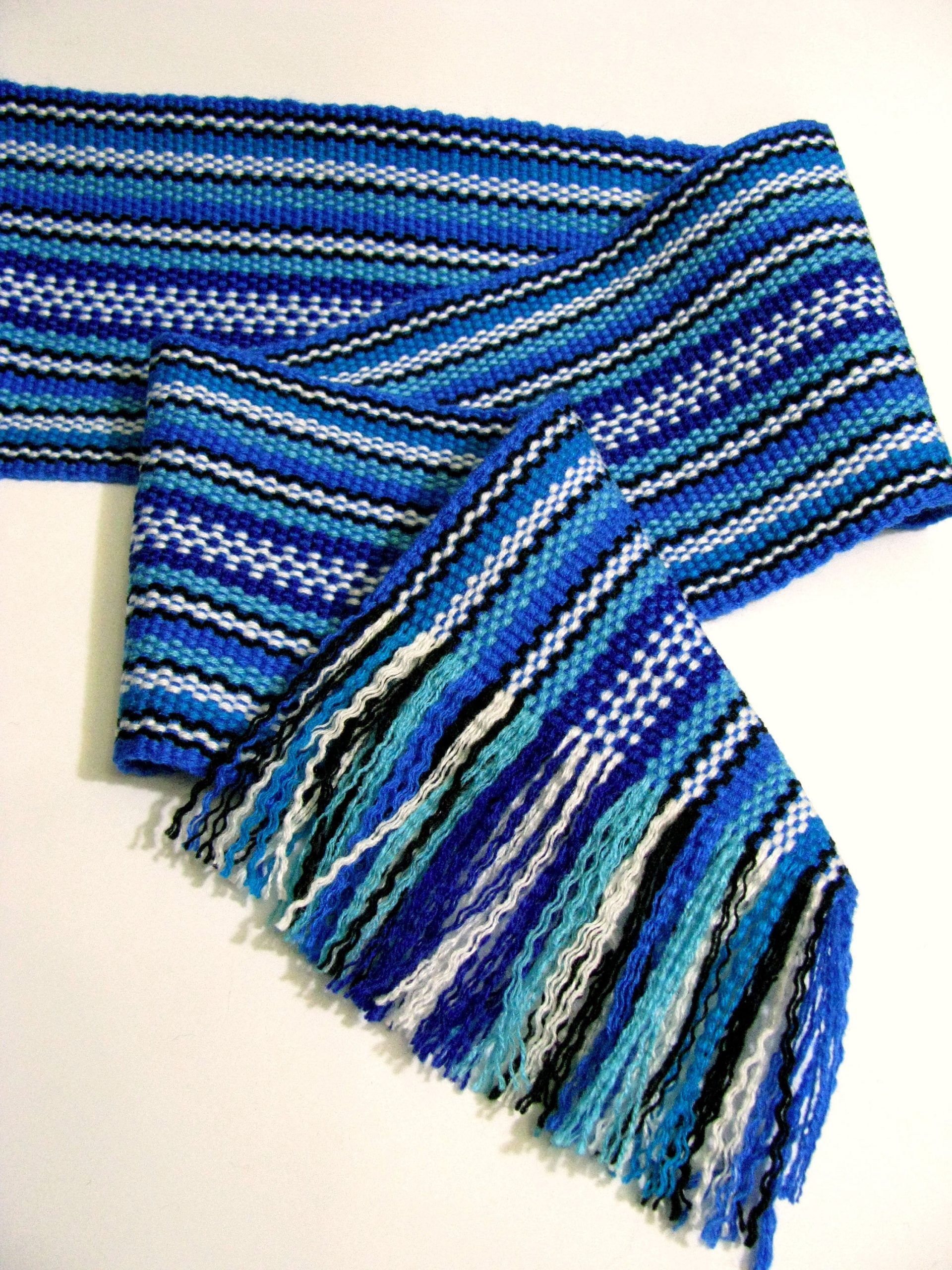 Extra Wide Cossack Woven Sash Belt, 4" Blue Ukrainian Hand Crafted Waistband, Ethnic Cummerbund For Folk Shirt, Unisex Christmas Gift