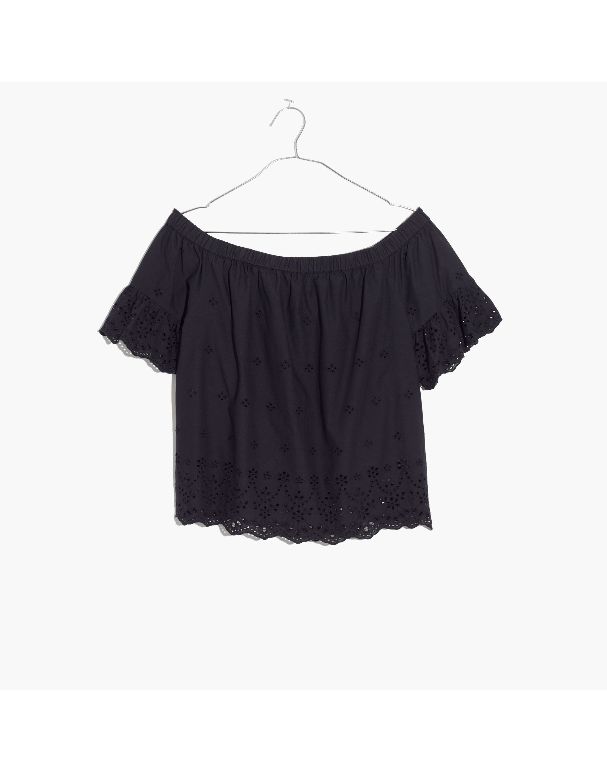 Eyelet Off-the-Shoulder Top