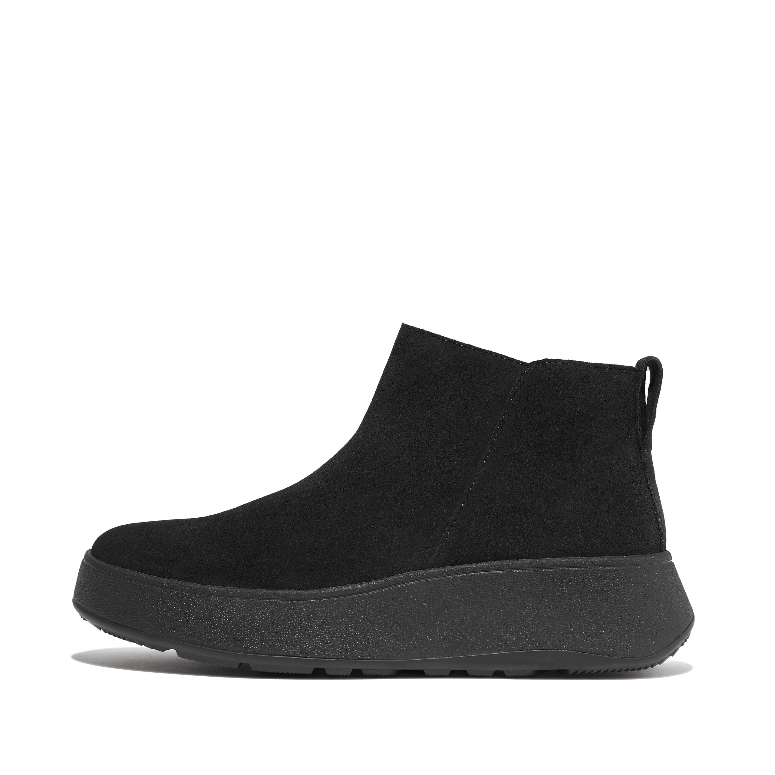 F-MODE Suede Flatform Zip Ankle Boots, Full Price