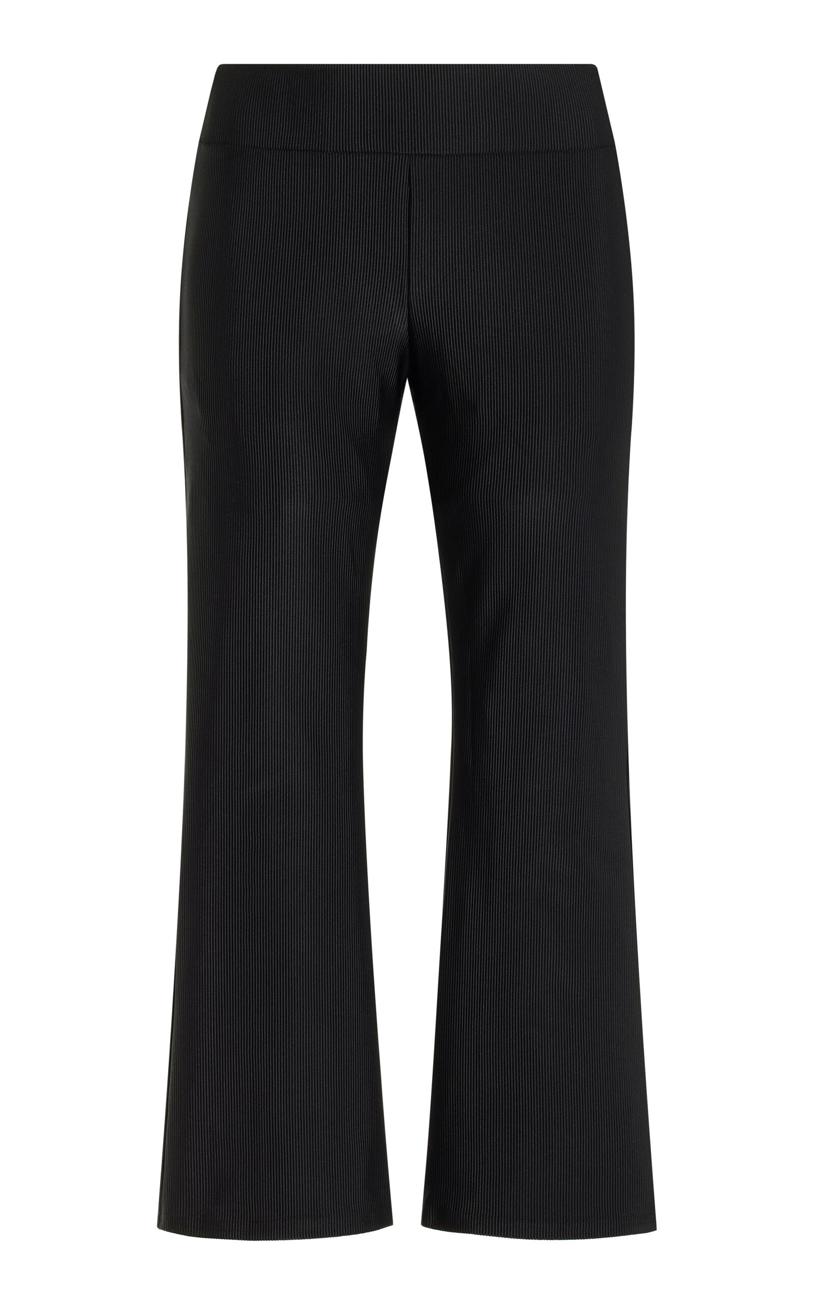 FAIT PAR FOUTCH - Marie Flared Ribbed-Knit Nylon Capri Pants - Black - XS - Moda Operandi