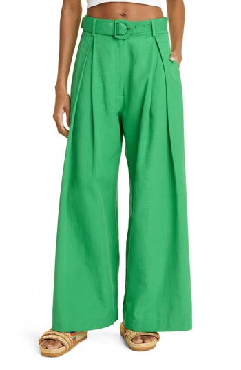 FARM Rio Tailored Wide Leg Pants in Bright Green at Nordstrom Rack, Size X-Large