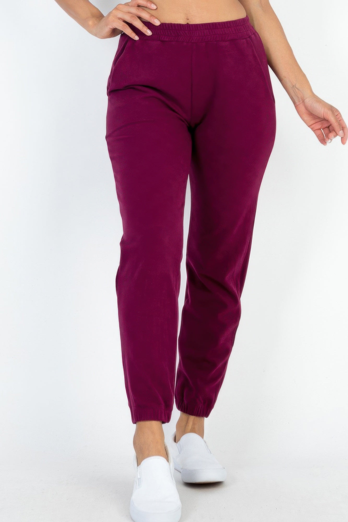 FASHNZFAB Women's Ribbed Side Pocket Joggers