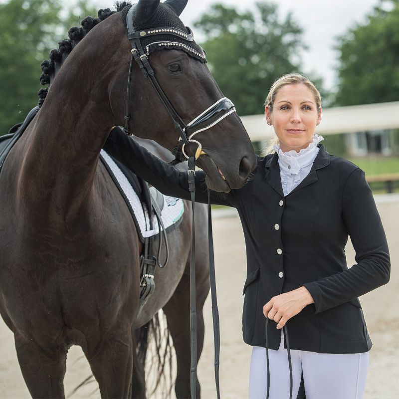 FITS New Zephyr Mesh Dressage Show Coat XS Black