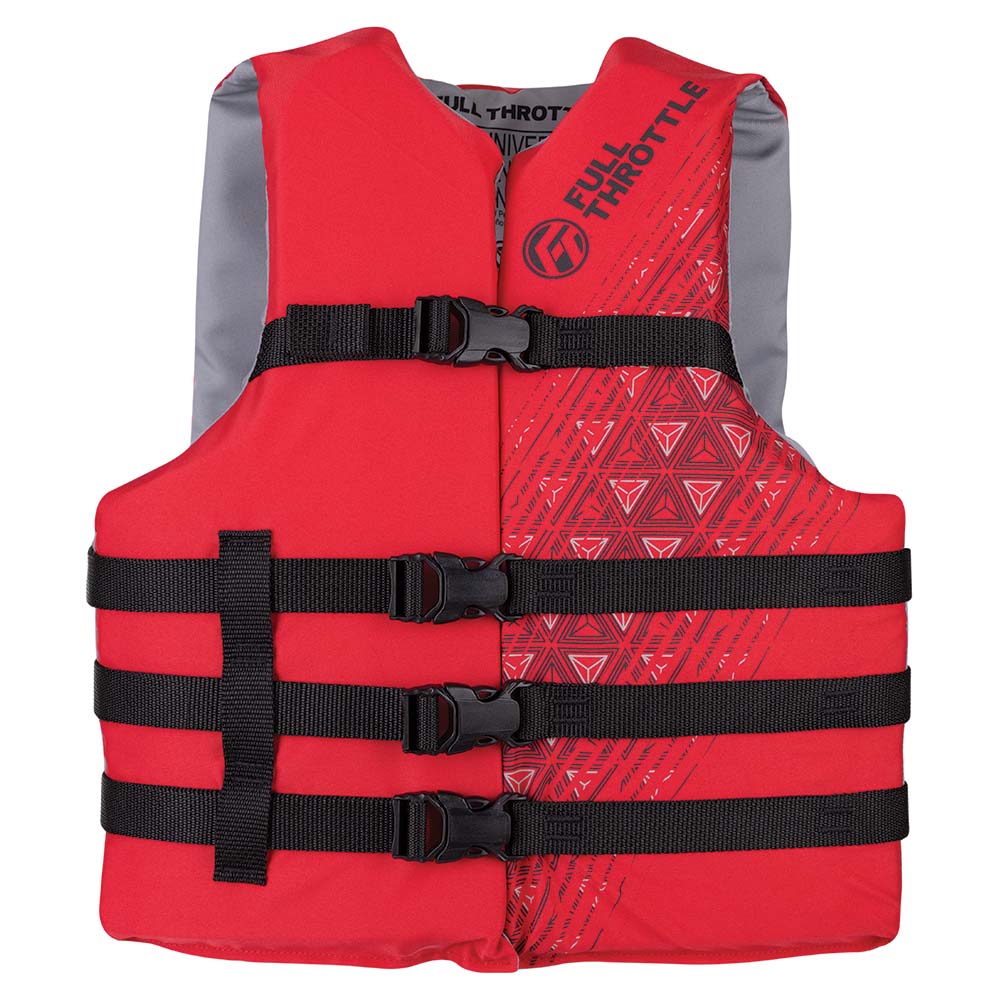 FULL THROTTLE 112000-100-004-22 ADULT UNIVERSAL SKI LIFE JACKET - RED