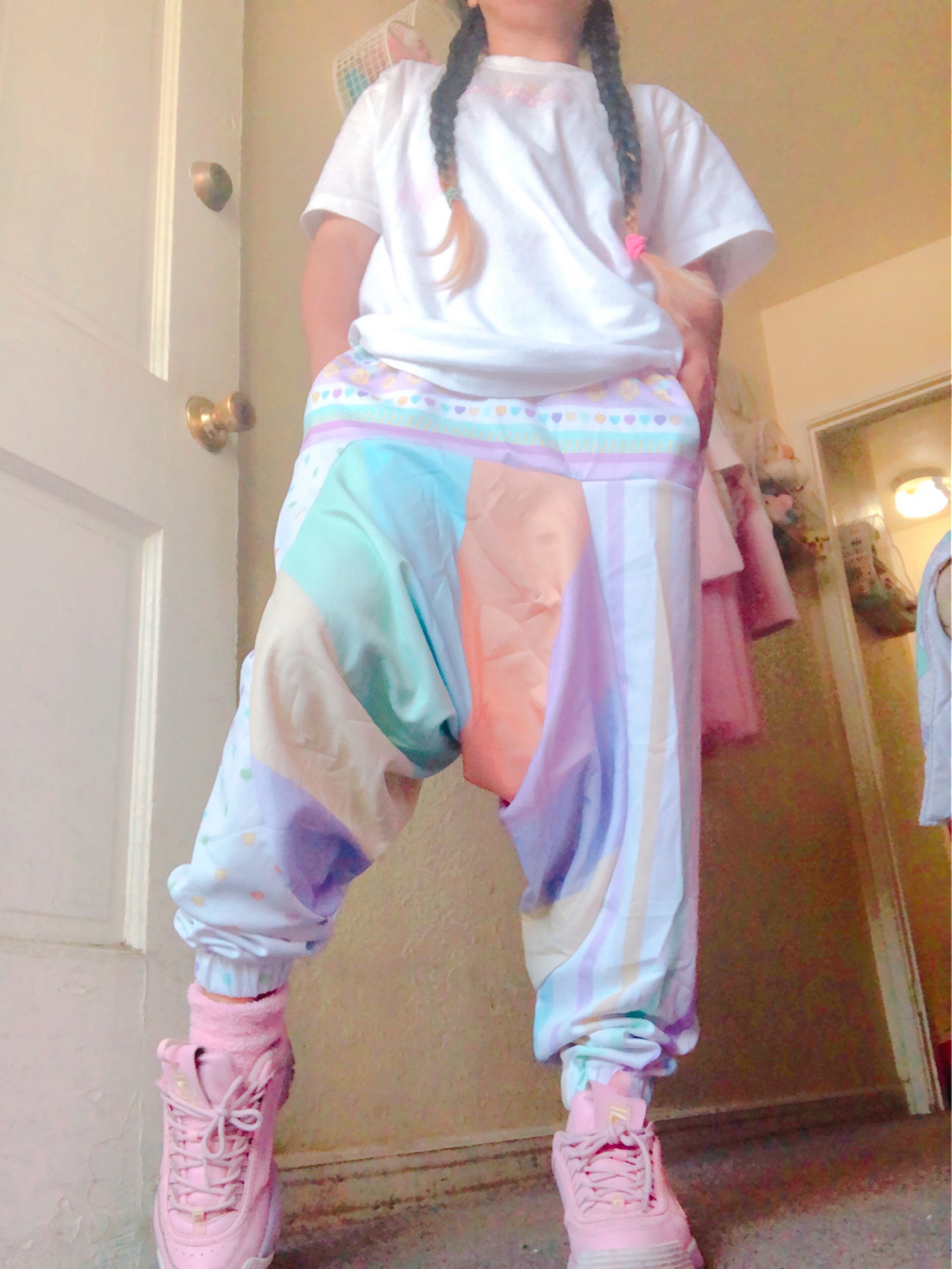 Fairykei Yume Kawaii Decora Harem Pants, Boystyle Fairykei, Pastel Joggers