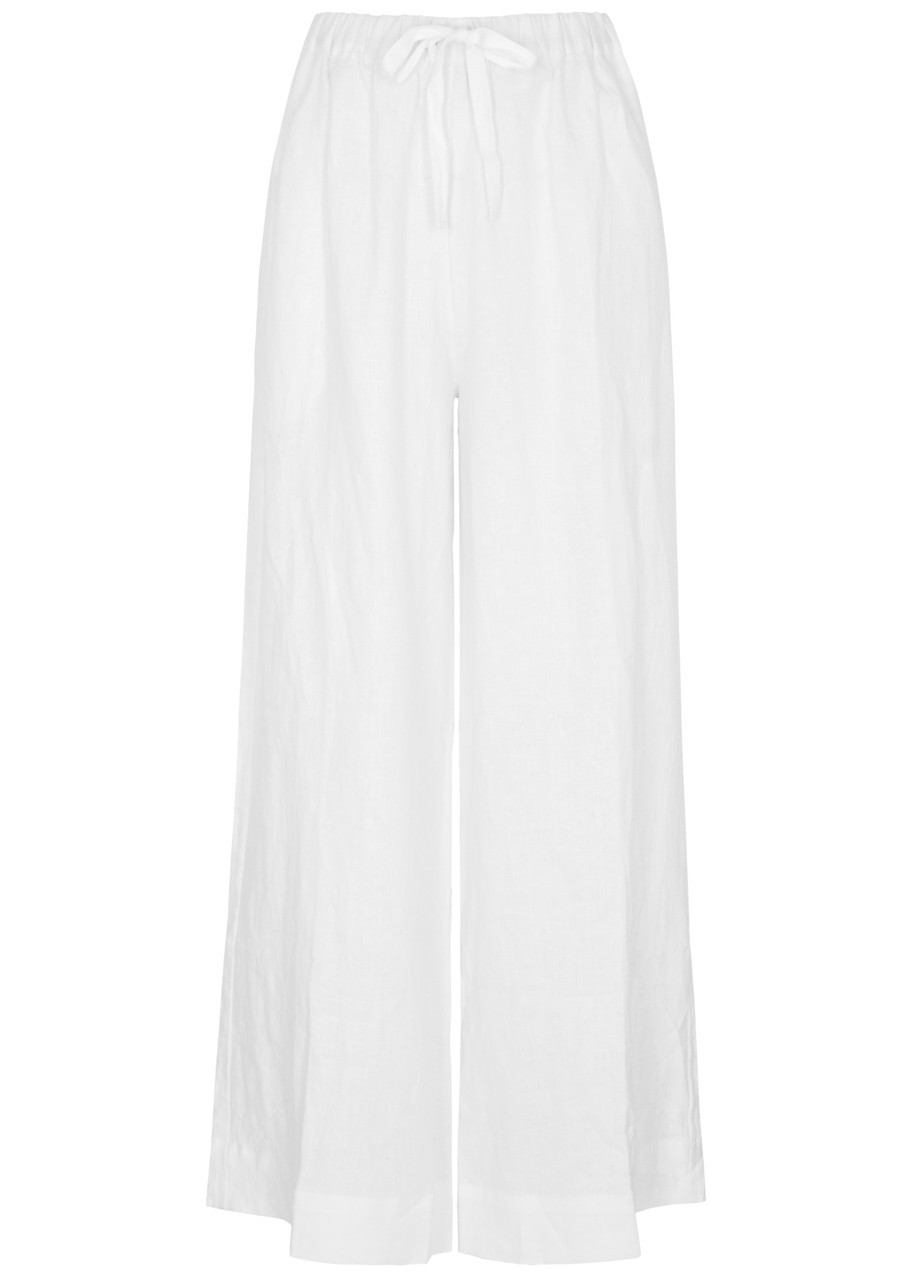 Faithfull The Brand Conigli Wide-leg Linen Trousers - White - XL (UK16 / XL) - XL (UK16 /xL)