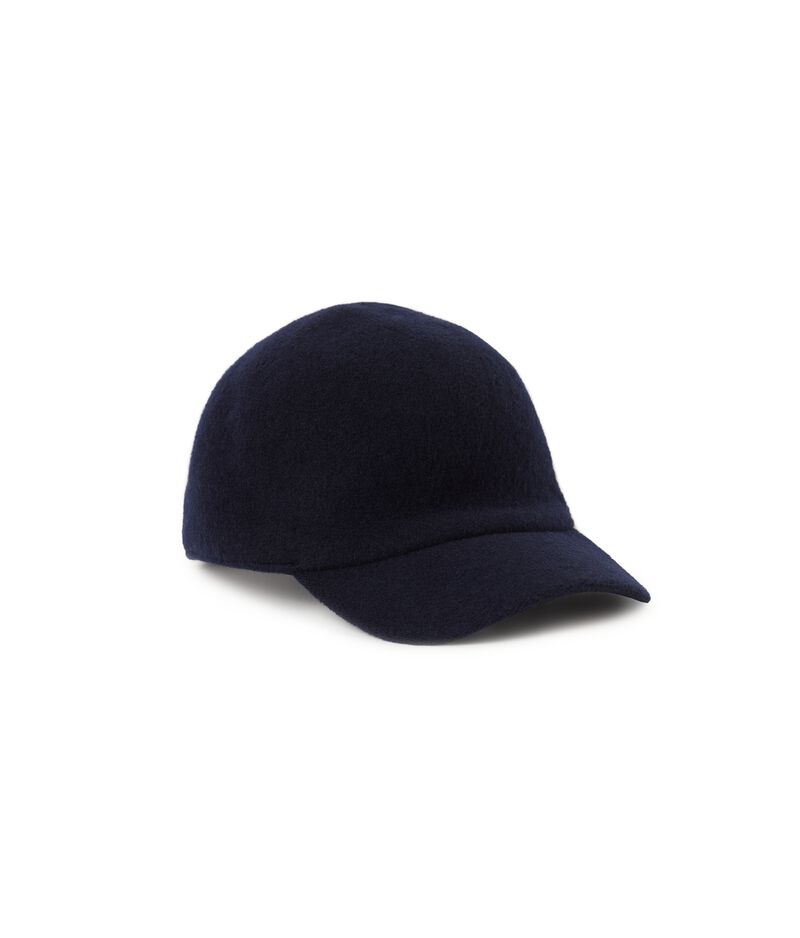 Falconeri Wool Hat with Brim Woman Navy Blue Size S/M