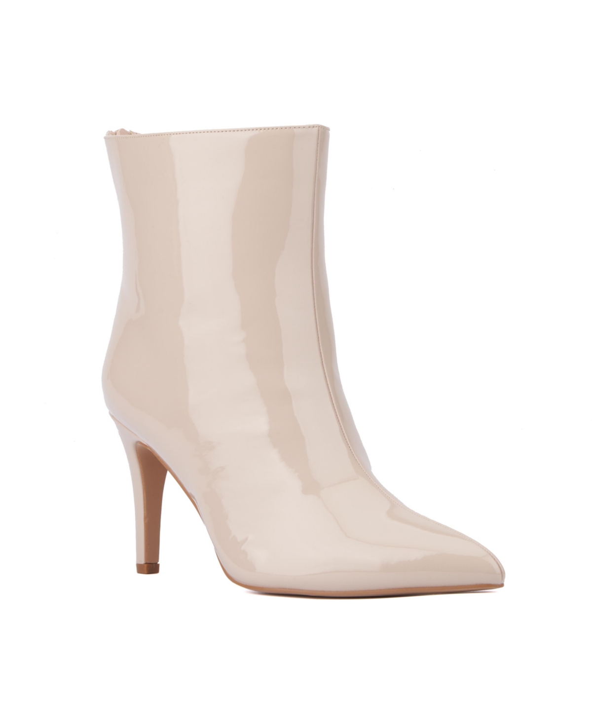 Fashion To Figure Women's Madelina Heeled Boot - Wide Width - Nude patent