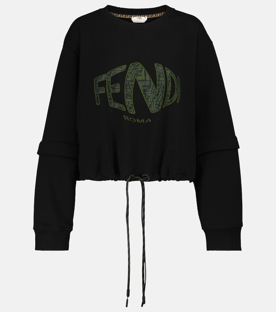 Fendi Vertigo convertible cotton sweatshirt