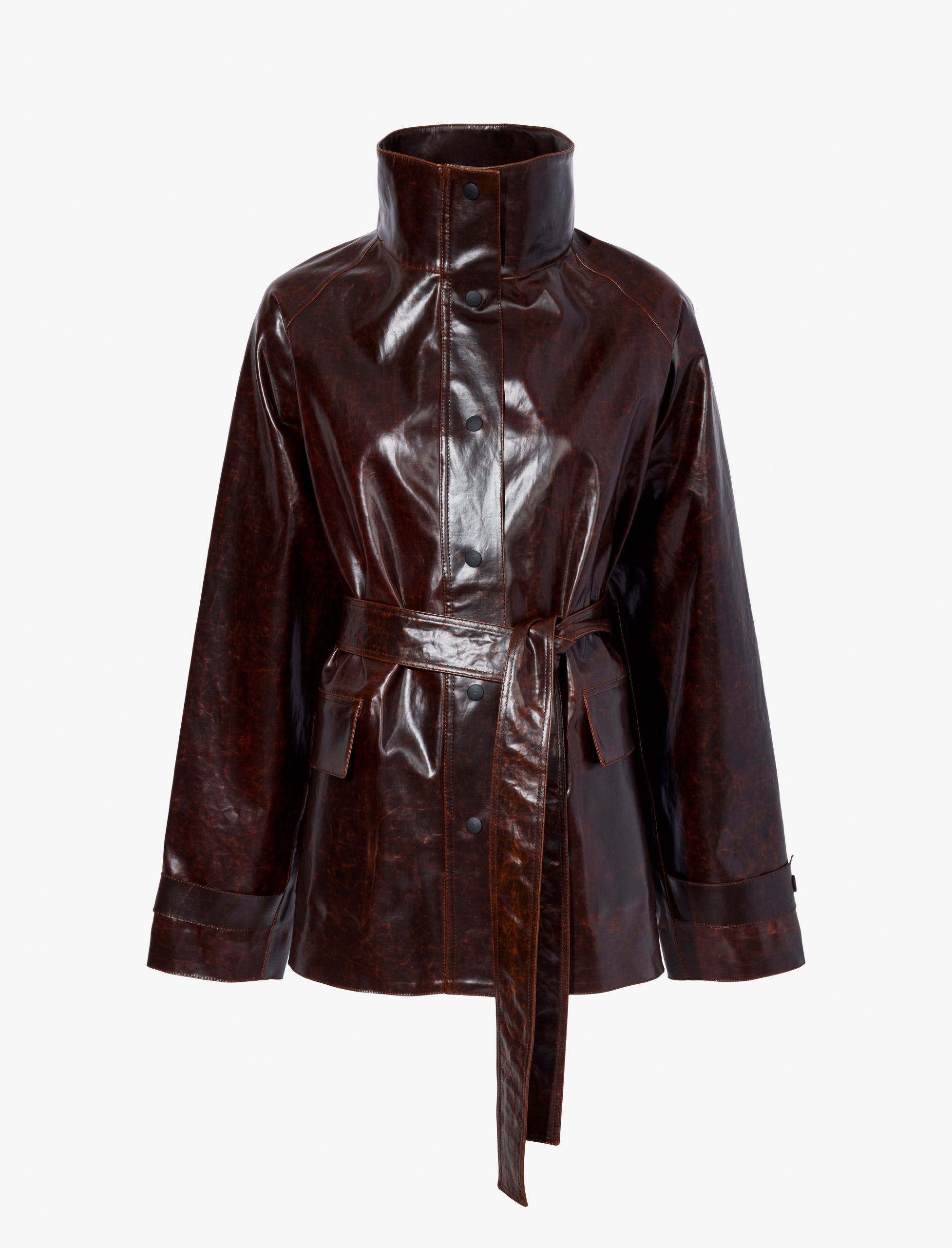 Finch Raincoat In Lacquered Cotton