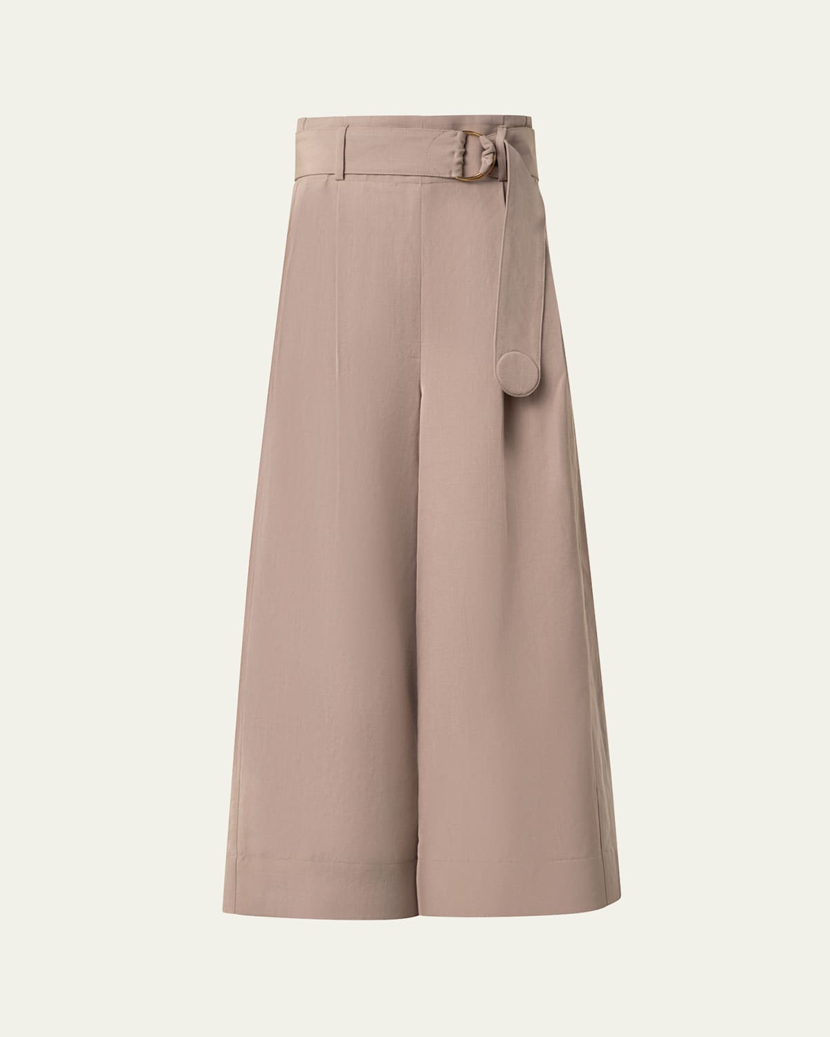 Fiorella Belted Wide-Leg Culotte Pants