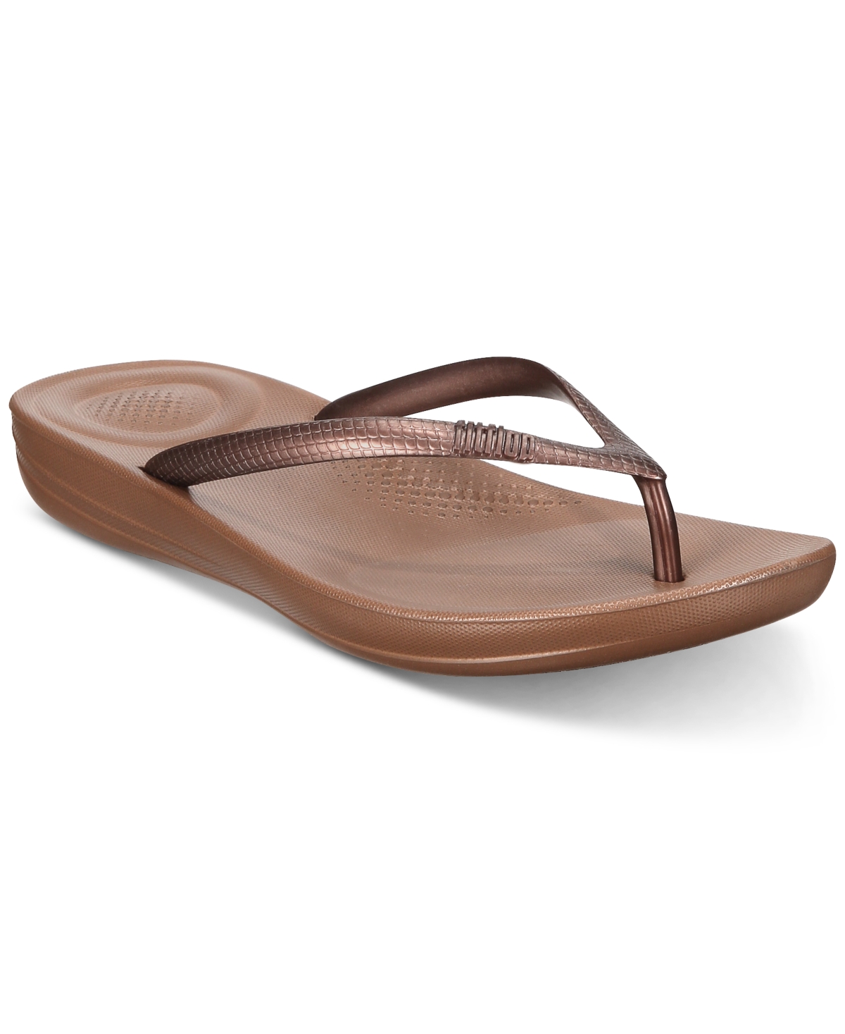 FitFlop Women's Iqushion Ergonomic Flip-Flops Sandal - Bronze