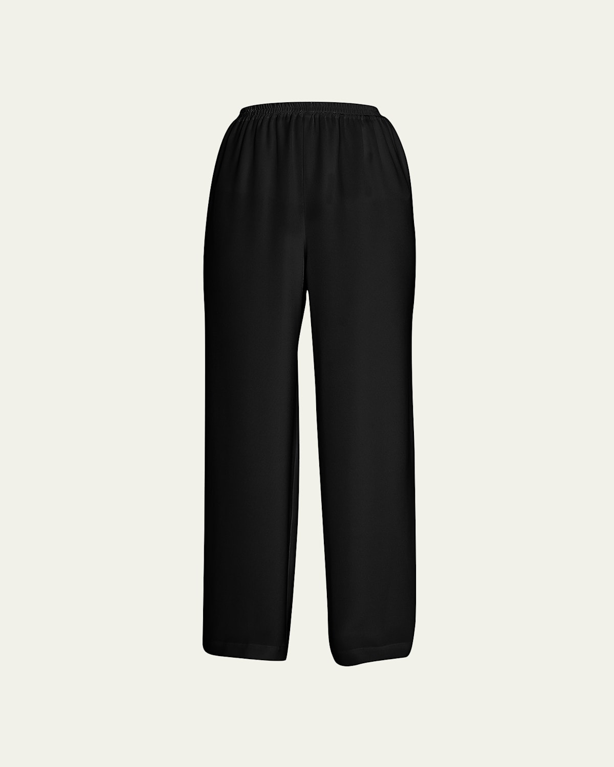 Flare Wide-Leg Silk Trousers