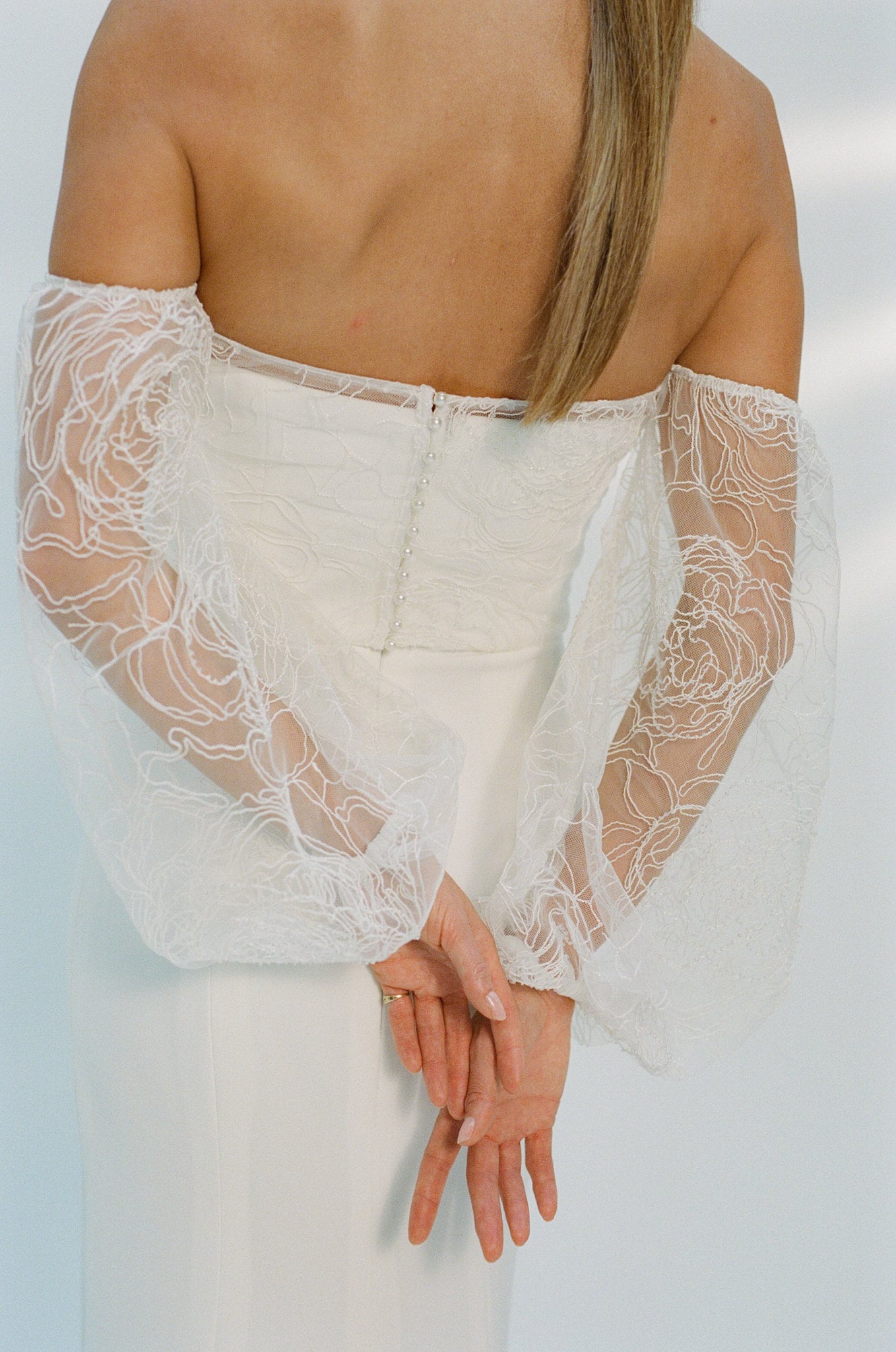 Florence Top - Beaded Lace Off-The-Shoulder Bridal Topper