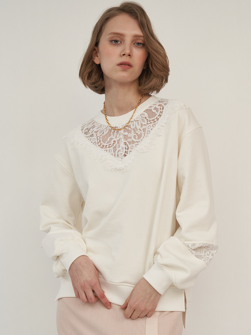 Flower Lace Sweatshirt_2 Colors