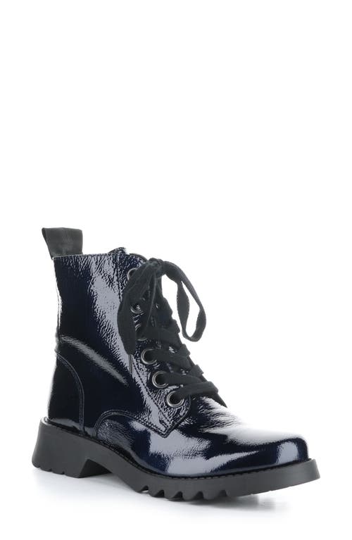 Fly London Ragi Combat Boot in 042 Navy Rock at Nordstrom, Size 5.5Us