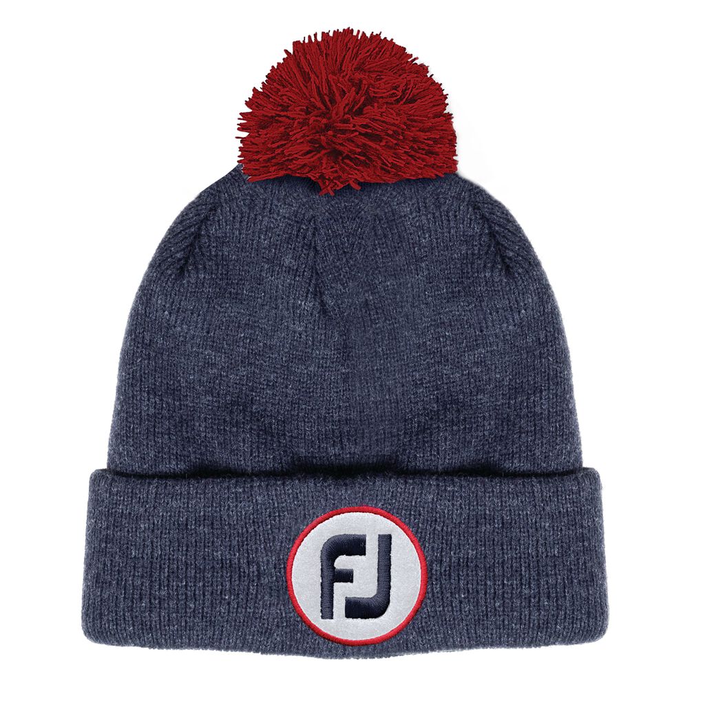 FootJoy Golf Pom Pom Solid Knit Beanie