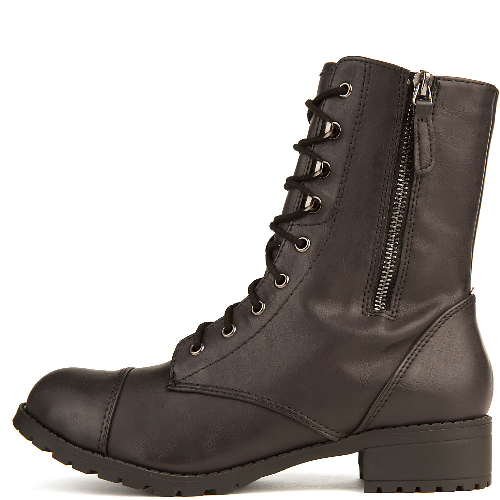 Footer-S Lace-Up Combat Boot Black