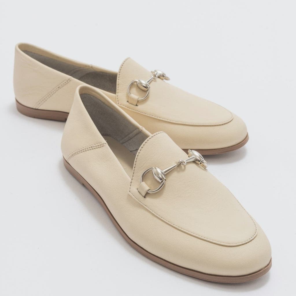 Forever & Always Shoes Penny Leather Horsebit Loafers in Beige Leather at Nordstrom, Size 5.5