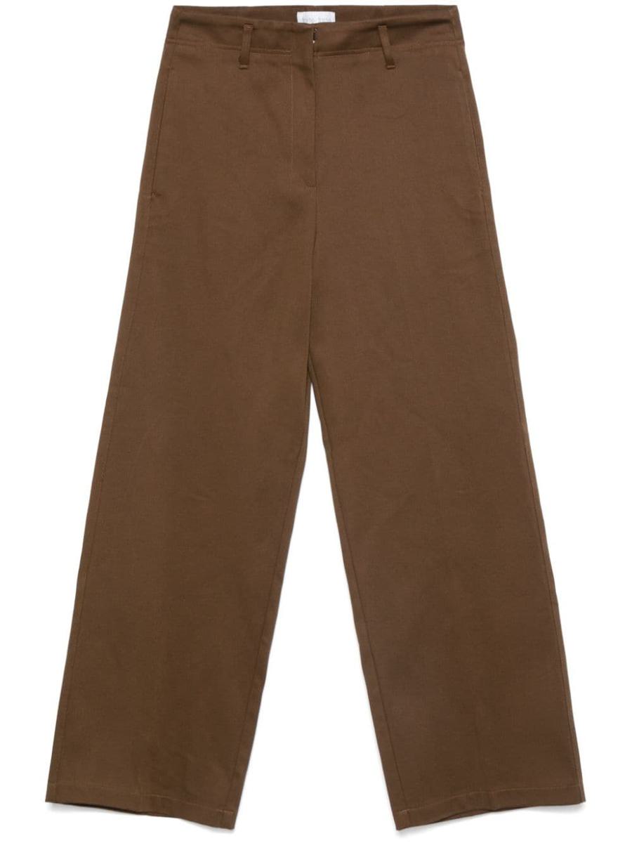 Forte_Forte Straight-Leg Trousers In Cotton Covert