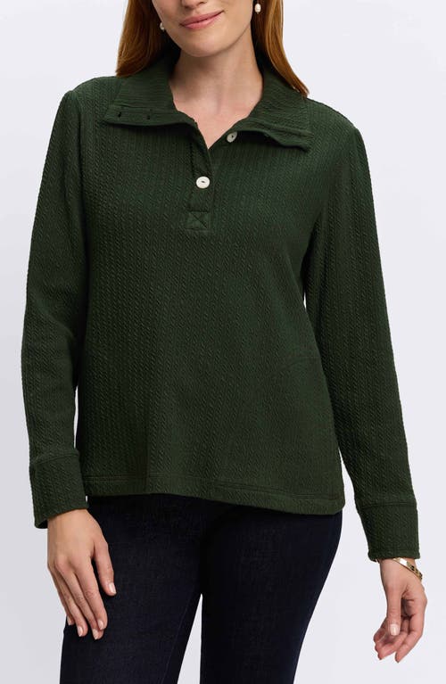 Foxcroft Sammy Cotton Blend Polo Top in Dark Green at Nordstrom, Size Small