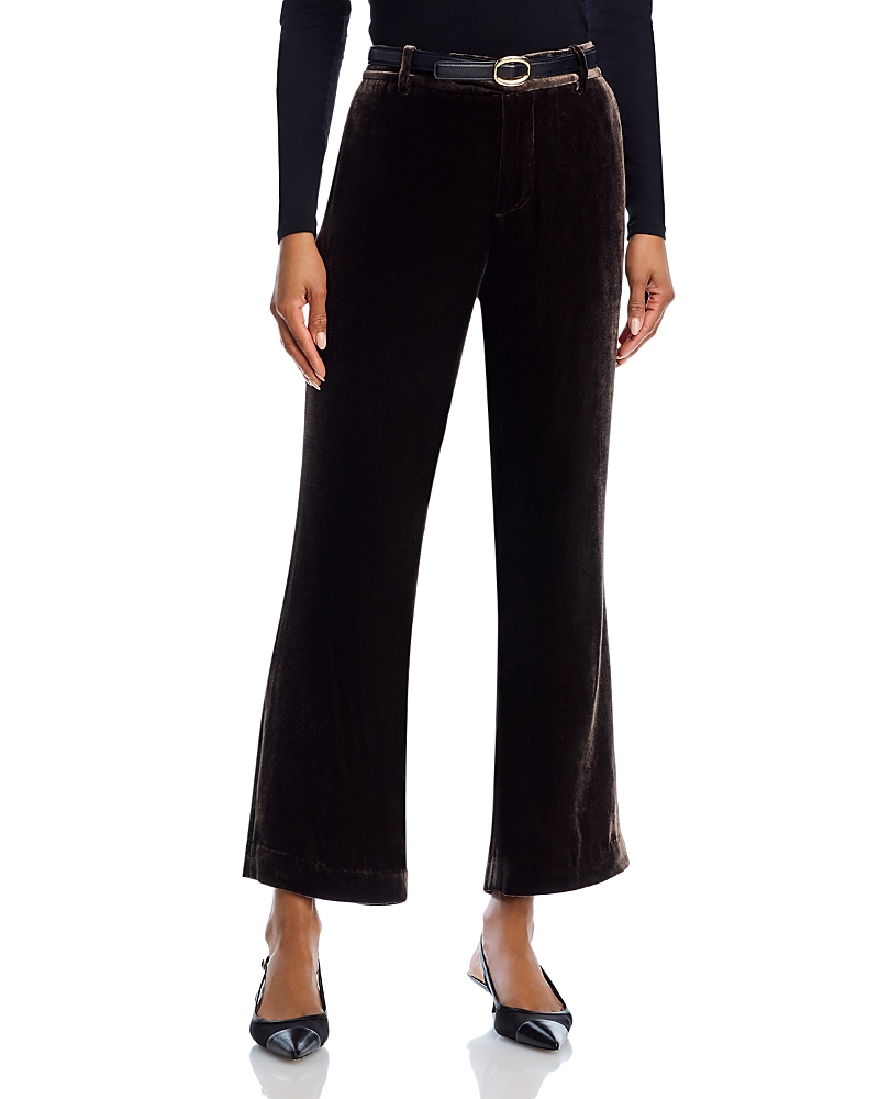 Frame Velvet Cropped Flare Pants