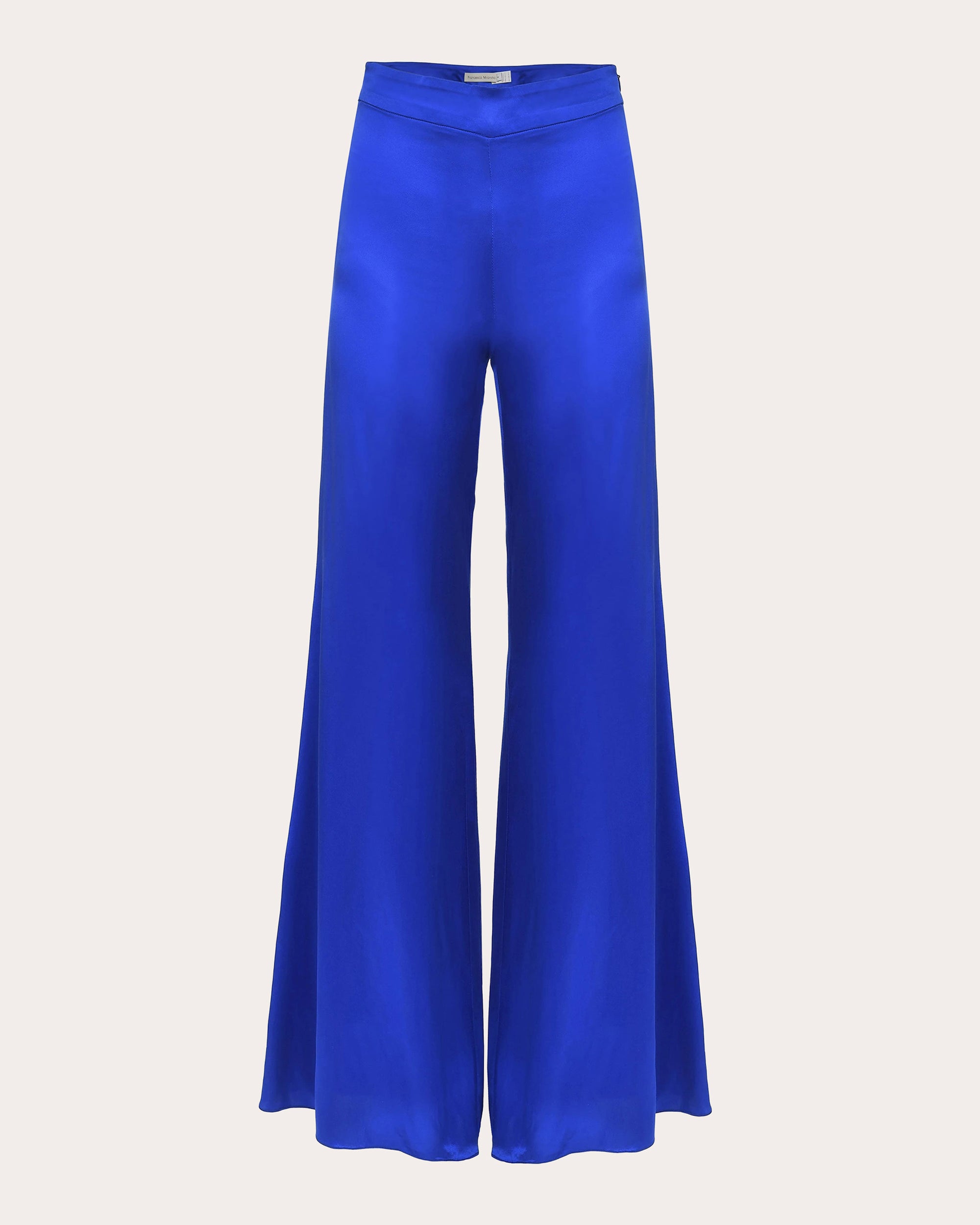 Francesca Miranda Women's Anderson Wide-Leg Silk Pants in Blue