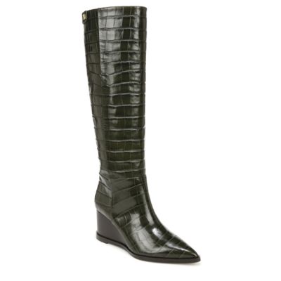 Franco Sarto Estella Wedge Tall Boot, Green, 8.5M