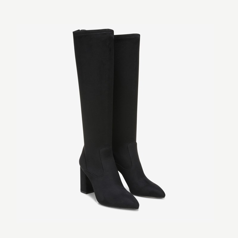 Franco Sarto Franco Katherine Knee High Boot (Black Suede) 11.0 M Pointed Toe